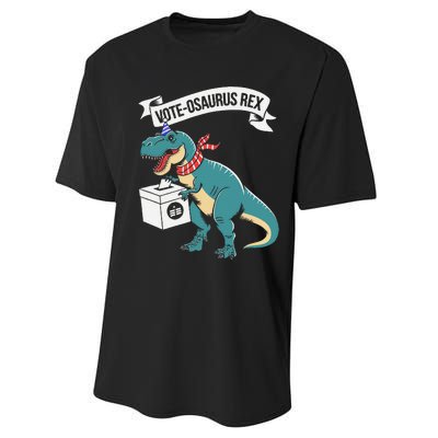 Vote Osaurus Rex Funny Election Dino Performance Sprint T-Shirt