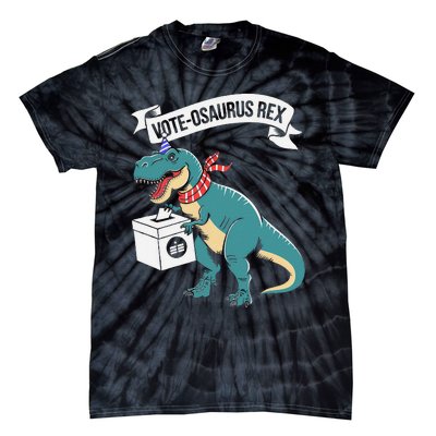 Vote Osaurus Rex Funny Election Dino Tie-Dye T-Shirt