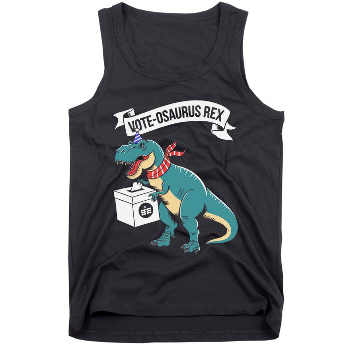 Vote Osaurus Rex Funny Election Dino Tank Top