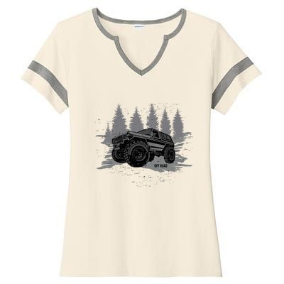 Vintage Off Roading Ladies Halftime Notch Neck Tee