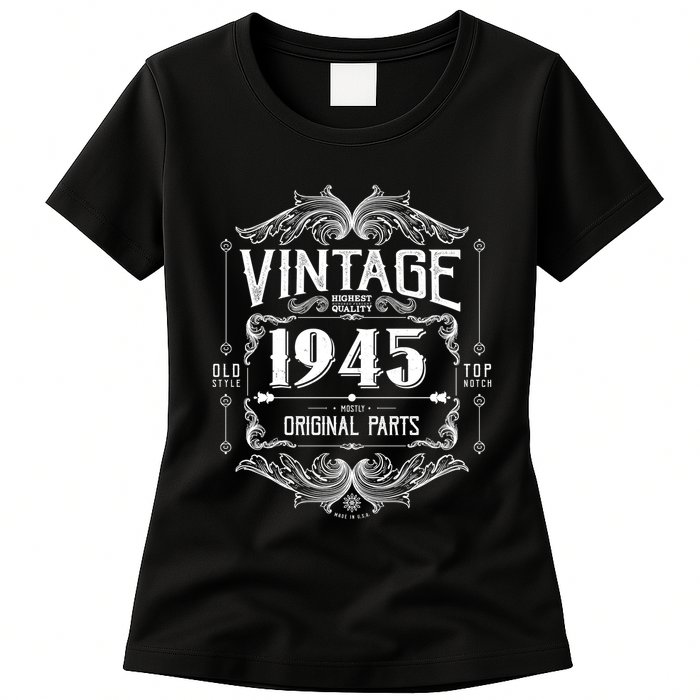 Vintage Old Style Top Notch Mostly Original Parts Whiskey Label 1945 80 Womens T-Shirt