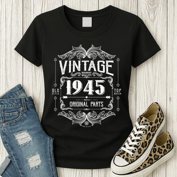 Vintage Old Style Top Notch Mostly Original Parts Whiskey Label 1945 80 Womens T-Shirt
