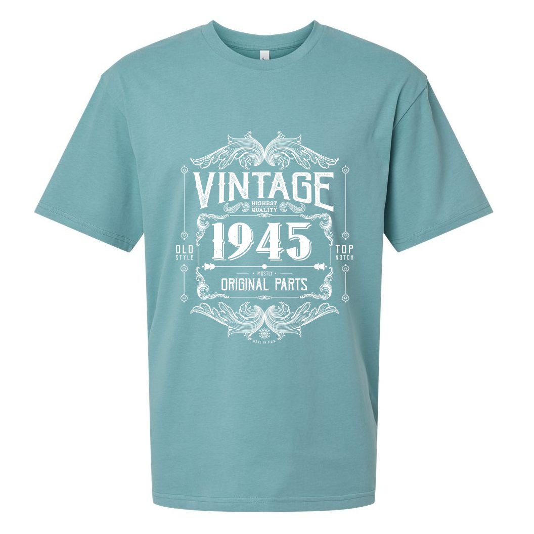 Vintage Old Style Top Notch Mostly Original Parts Whiskey Label 1945 80 Sueded Cloud Jersey T-Shirt