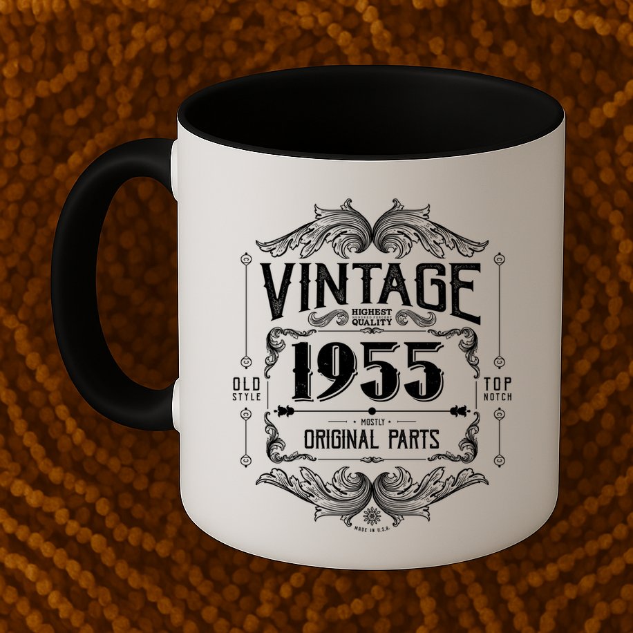 Vintage Old Style Top Notch Mostly Original Parts Whiskey Label 1955 70 Mug