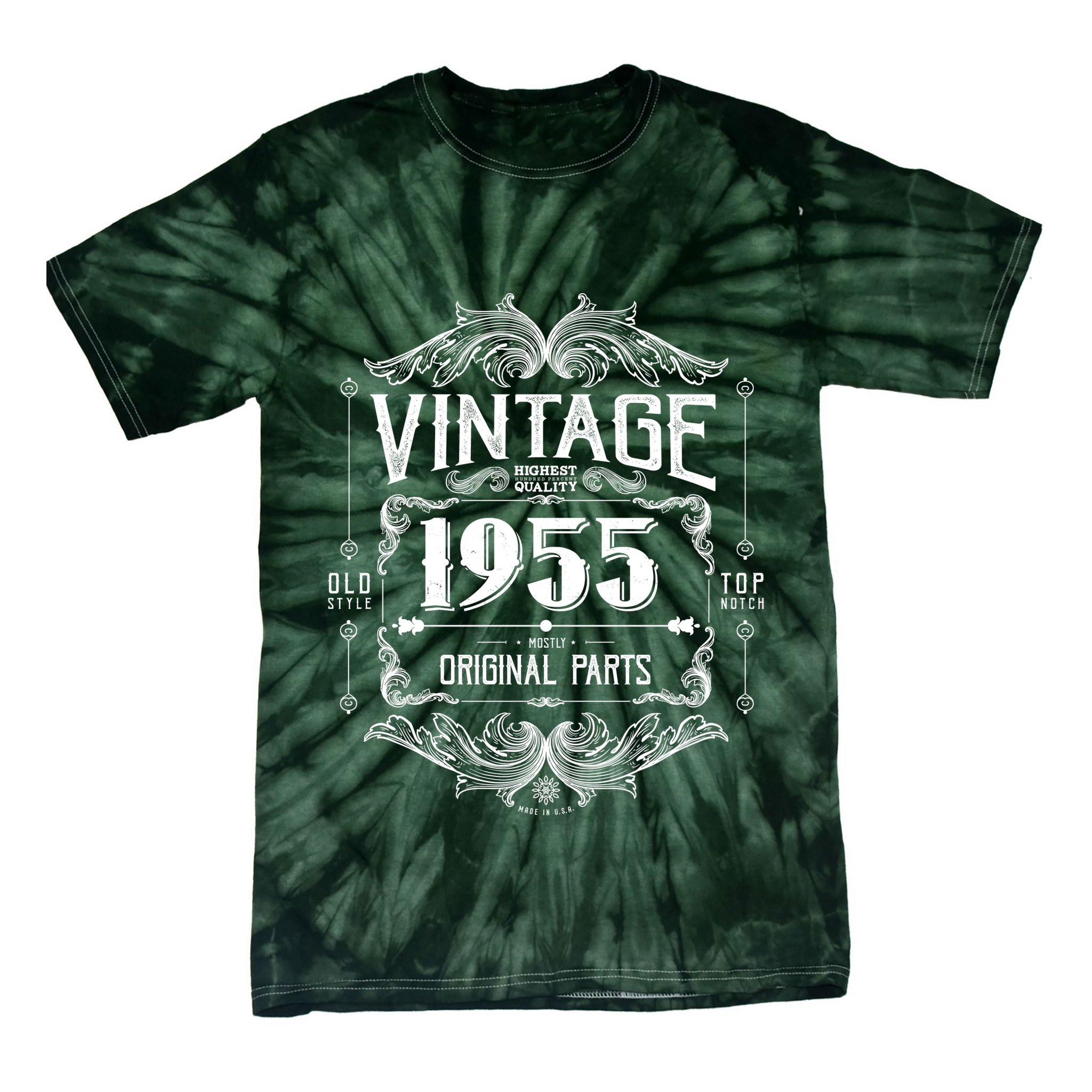 Vintage Old Style Top Notch Mostly Original Parts Whiskey Label 1955 70 Tie-Dye T-Shirt