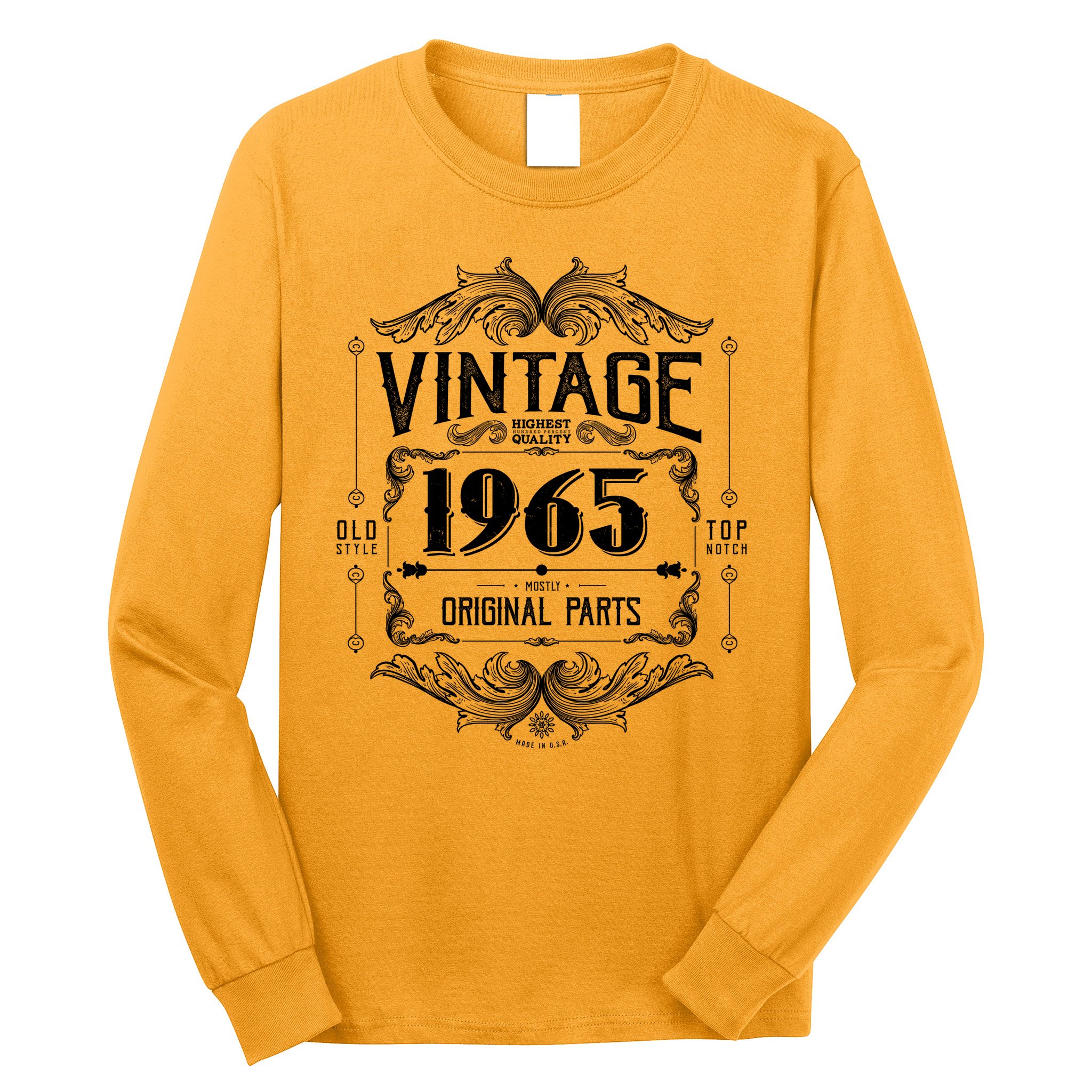 Vintage Old Style Top Notch Mostly Original Parts Whiskey Label 1965 60 Long Sleeve Shirt