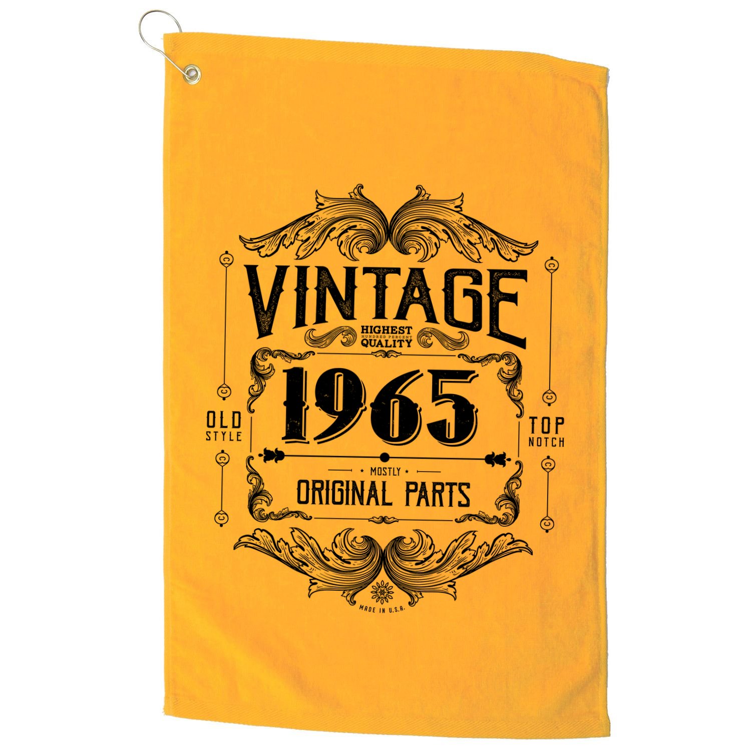 Vintage Old Style Top Notch Mostly Original Parts Whiskey Label 1965 60 Golf Towel