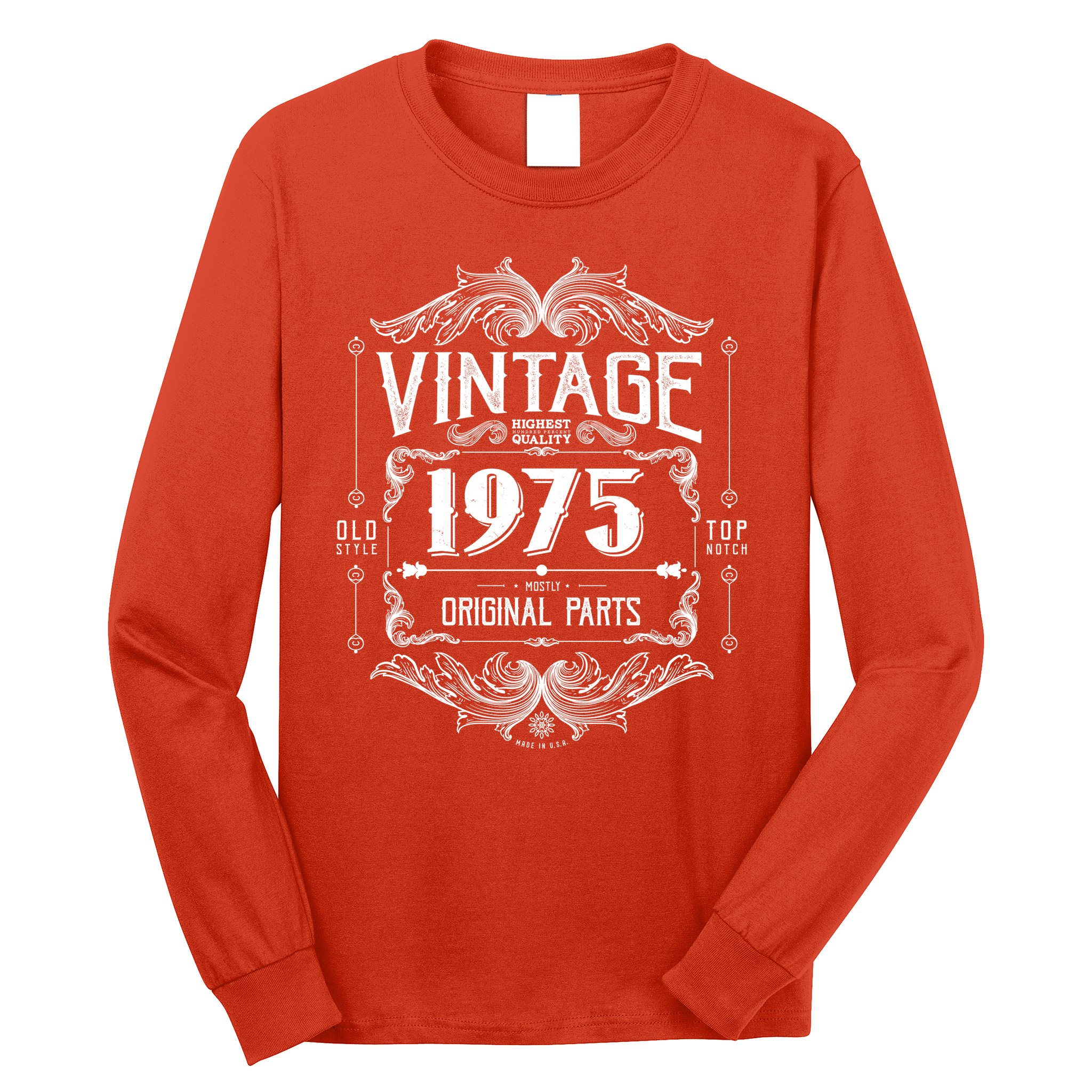 Vintage Old Style Top Notch Mostly Original Parts Whiskey Label 1975 50 Long Sleeve Shirt