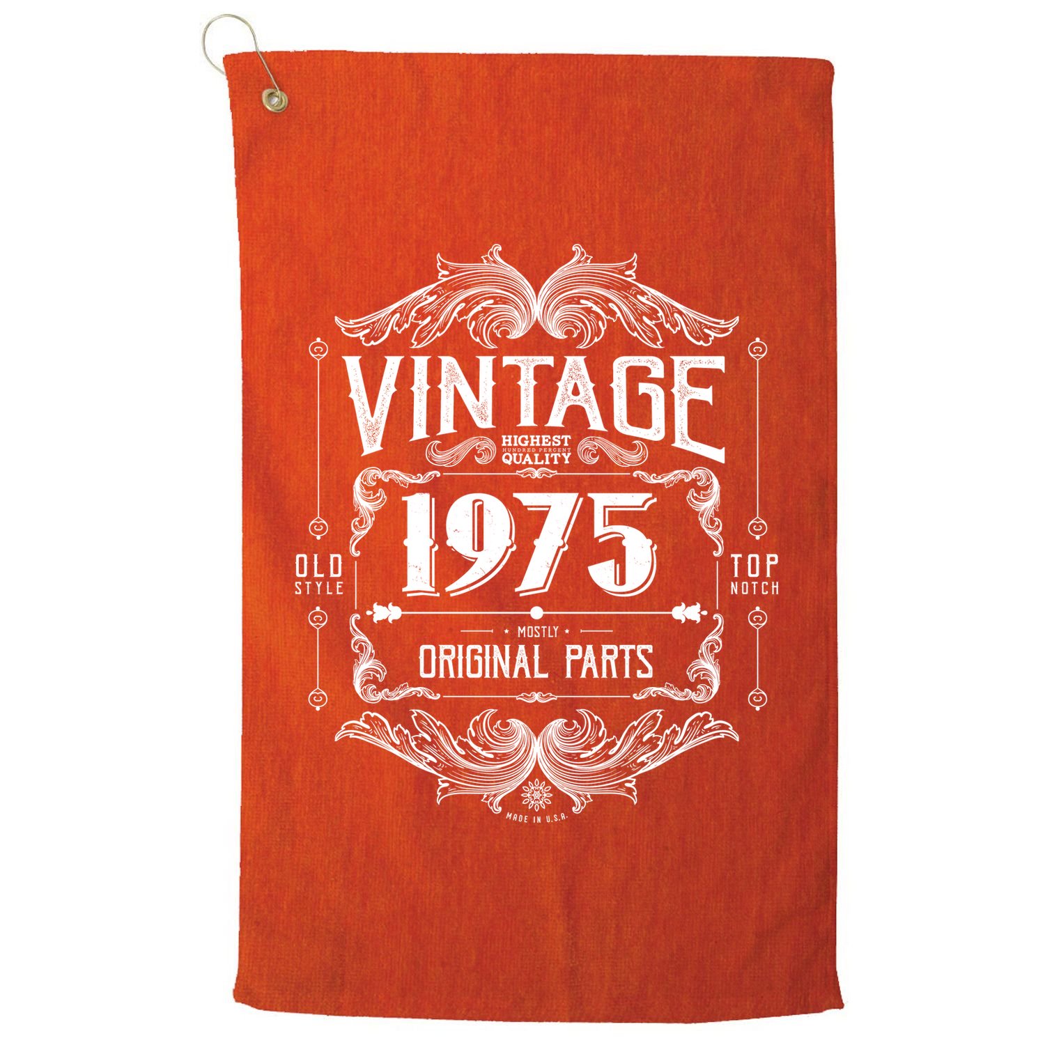 Vintage Old Style Top Notch Mostly Original Parts Whiskey Label 1975 50 Golf Towel