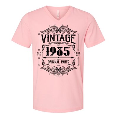 Vintage Old Style Top Notch Mostly Original Parts Whiskey Label 1985 40 V-Neck T-Shirt