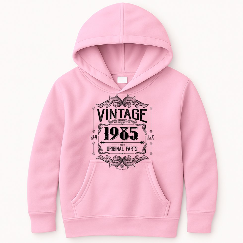 Vintage Old Style Top Notch Mostly Original Parts Whiskey Label 1985 40 Kids Hoodie