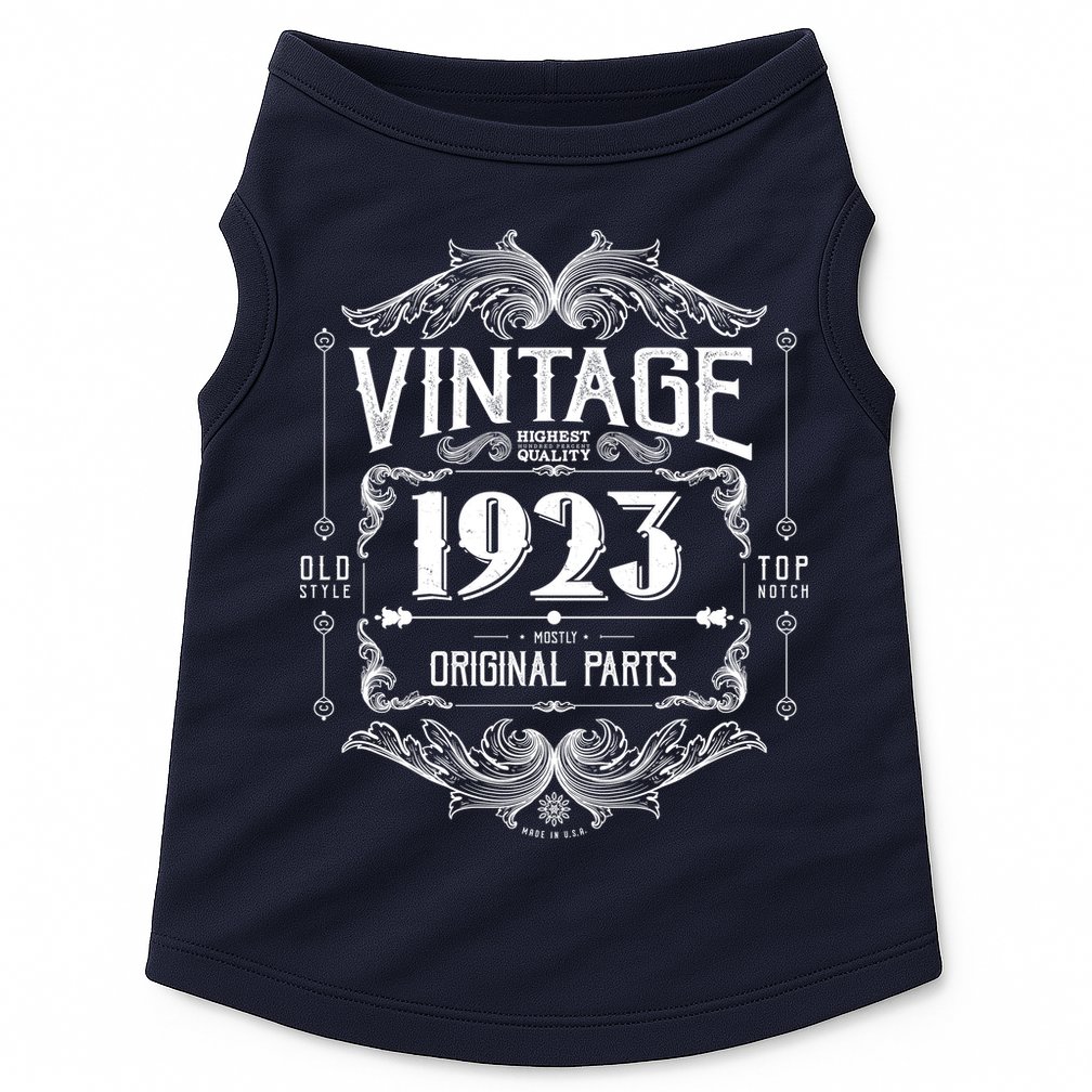 Vintage Old Style Top Notch Mostly Original Parts Whiskey Label 1923 100 Doggie Tank
