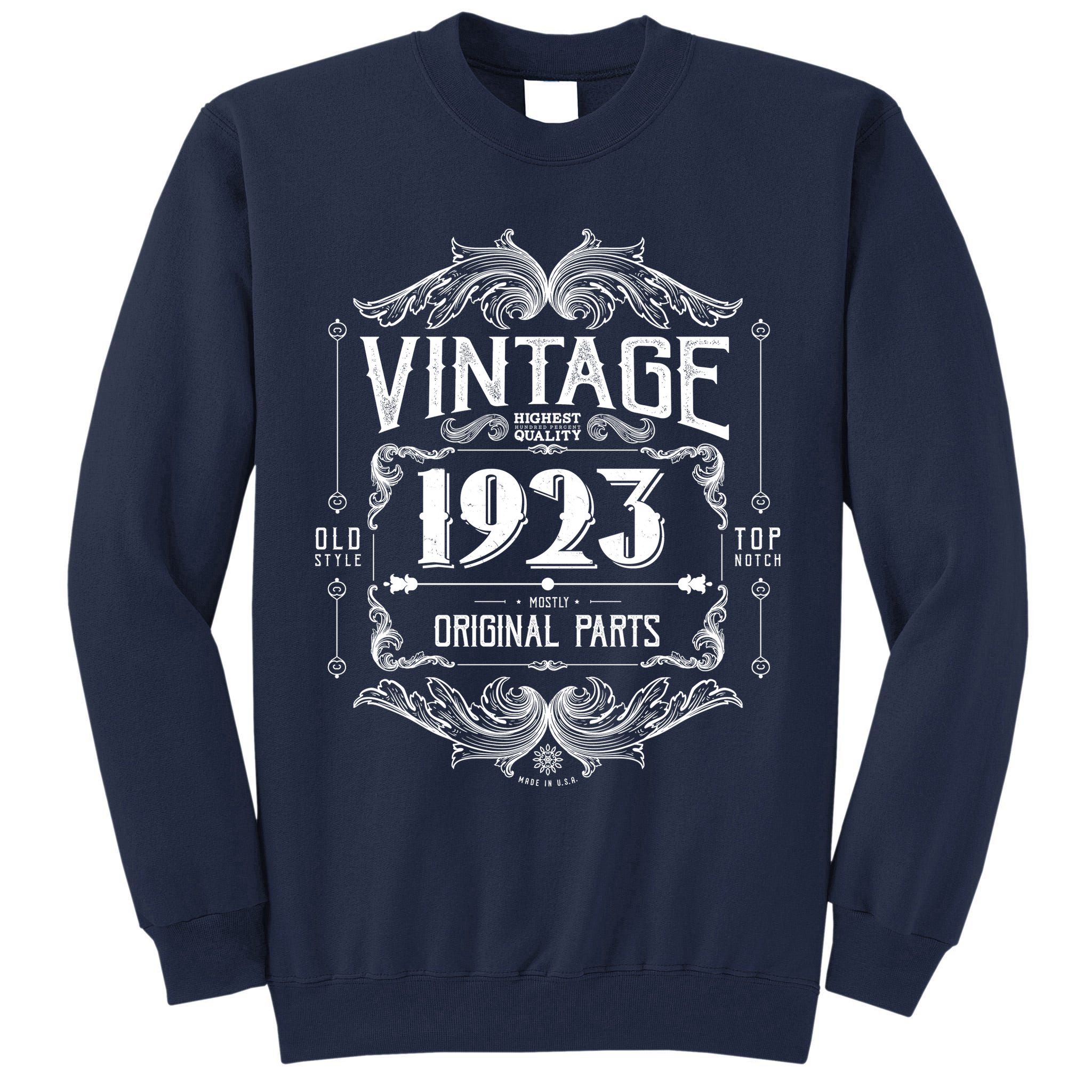 Vintage Old Style Top Notch Mostly Original Parts Whiskey Label 1923 100 Tall Sweatshirt