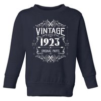 Vintage Old Style Top Notch Mostly Original Parts Whiskey Label 1923 100 Toddler Sweatshirt