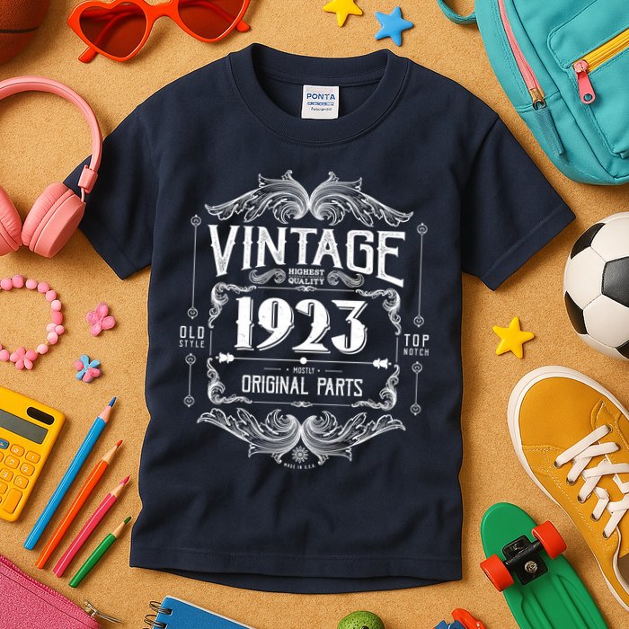 Vintage Old Style Top Notch Mostly Original Parts Whiskey Label 1923 100 Kids T-Shirt