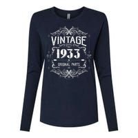 Vintage Old Style Top Notch Mostly Original Parts Whiskey Label 1933 90 Womens Cotton Relaxed Long Sleeve T-Shirt