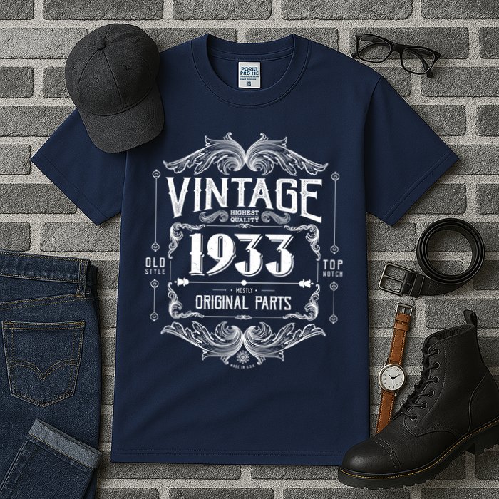 Vintage Old Style Top Notch Mostly Original Parts Whiskey Label 1933 90 Tall T-Shirt