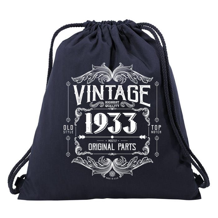 Vintage Old Style Top Notch Mostly Original Parts Whiskey Label 1933 90 Drawstring Bag