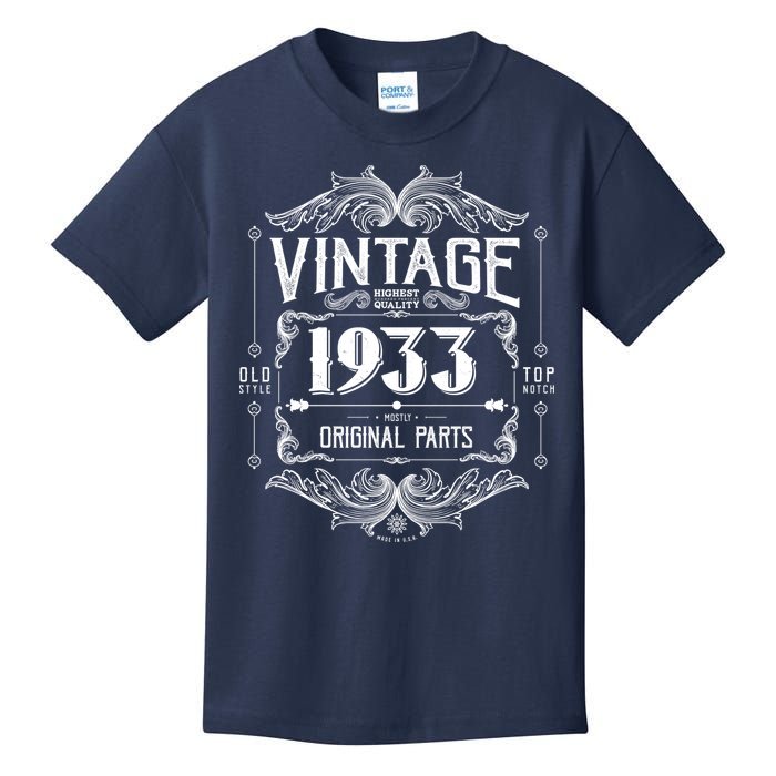 Vintage Old Style Top Notch Mostly Original Parts Whiskey Label 1933 90 Kids T-Shirt