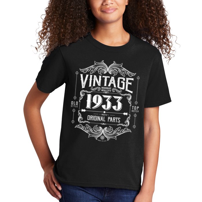 Vintage Old Style Top Notch Mostly Original Parts Whiskey Label 1933 90 Kids T-Shirt