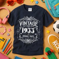 Vintage Old Style Top Notch Mostly Original Parts Whiskey Label 1933 90 Kids T-Shirt