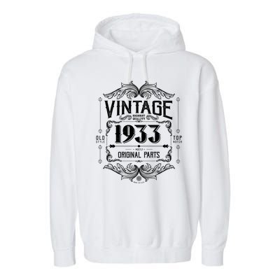 Vintage Old Style Top Notch Mostly Original Parts Whiskey Label 1933 90 Garment-Dyed Fleece Hoodie