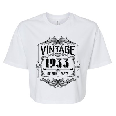 Vintage Old Style Top Notch Mostly Original Parts Whiskey Label 1933 90 Bella+Canvas Jersey Crop Tee