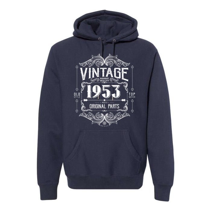 Vintage Old Style Top Notch Mostly Original Parts Whiskey Label 1953 70 Premium Hoodie