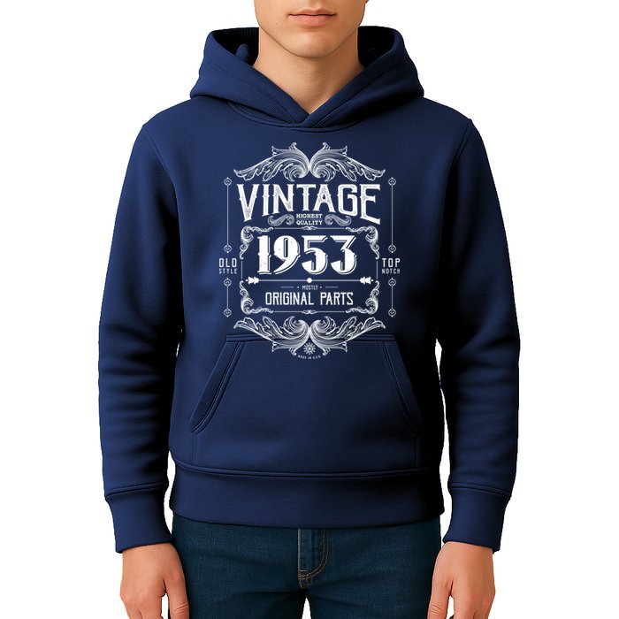 Vintage Old Style Top Notch Mostly Original Parts Whiskey Label 1953 70 Kids Hoodie