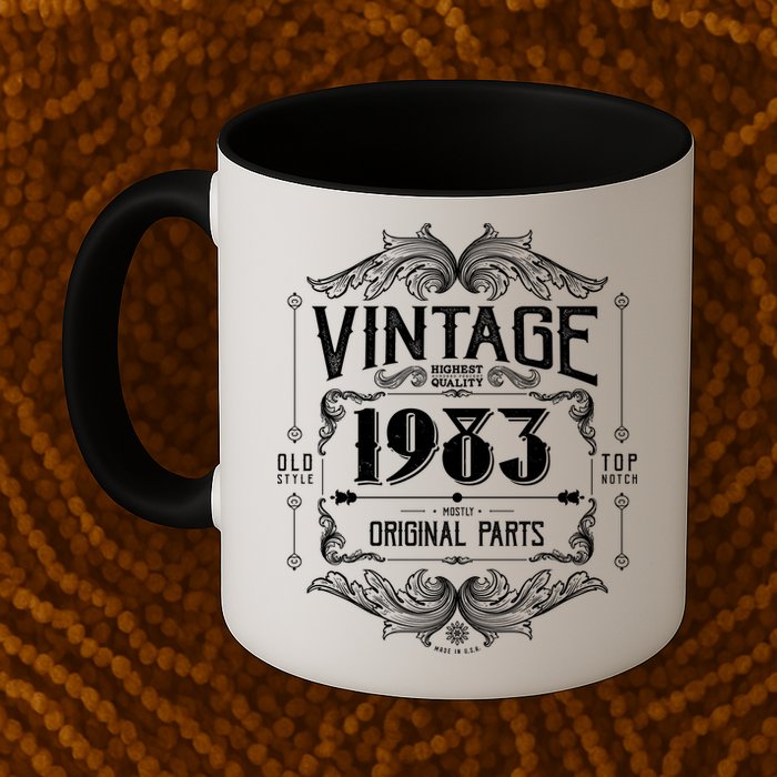 Vintage Old Style Top Notch Mostly Original Parts Whiskey Label 1983 40 Mug