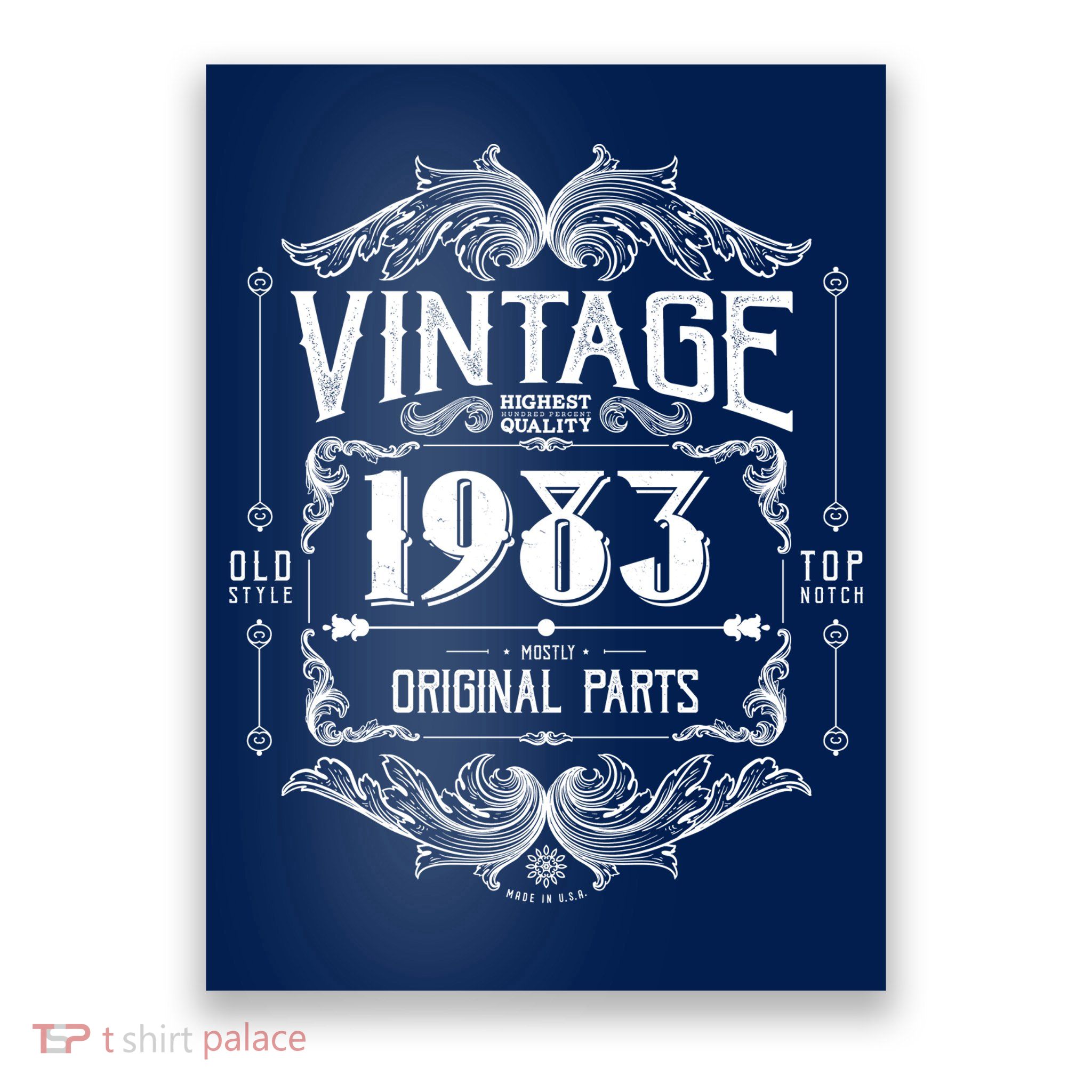 Vintage Old Style Top Notch Mostly Original Parts Whiskey Label 1983 40 Poster