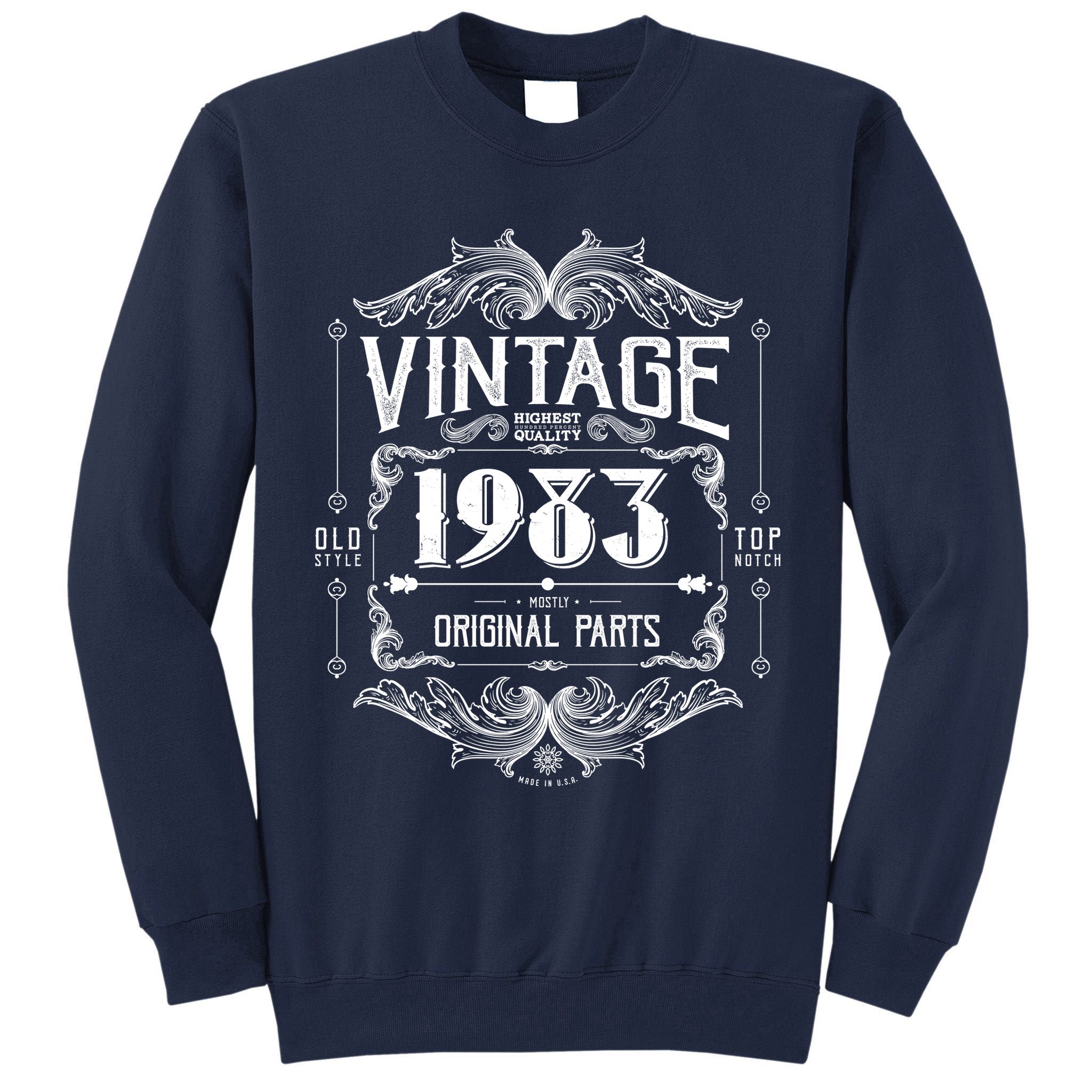 Vintage Old Style Top Notch Mostly Original Parts Whiskey Label 1983 40 Tall Sweatshirt