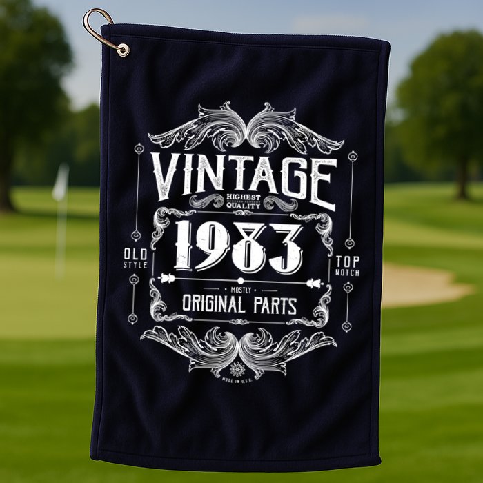 Vintage Old Style Top Notch Mostly Original Parts Whiskey Label 1983 40 Golf Towel