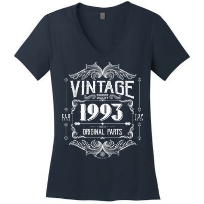 Vintage Old Style Top Notch Mostly Original Parts Whiskey Label 1993 30 Women's V-Neck T-Shirt
