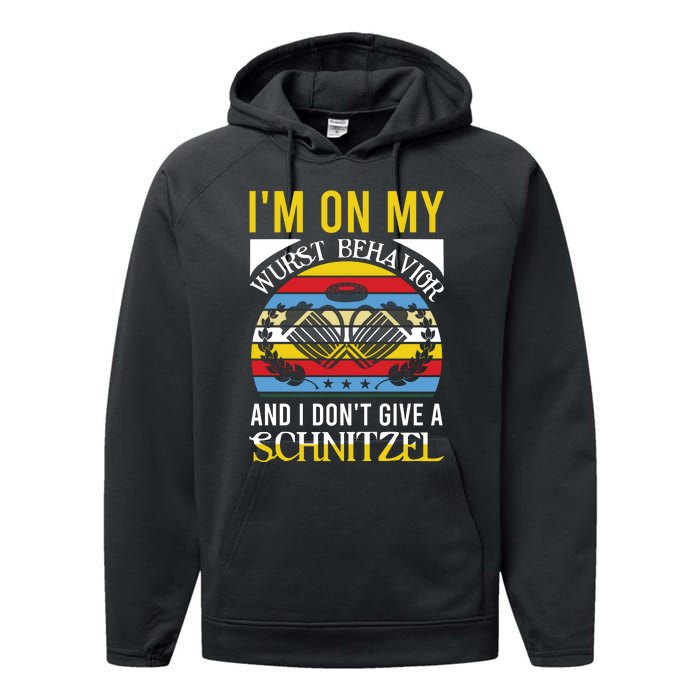 Vintage Oktoberfest Slogan Performance Fleece Hoodie