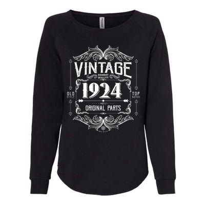 Vintage Old Style Top Notch Mostly Original Parts Whiskey Label 1924 100 Womens California Wash Sweatshirt