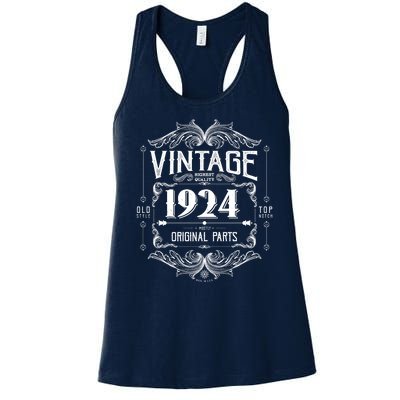 Vintage Old Style Top Notch Mostly Original Parts Whiskey Label 1924 100 Women's Racerback Tank