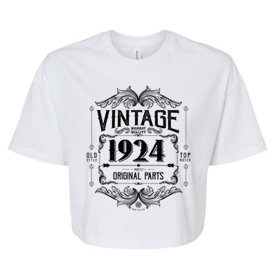 Vintage Old Style Top Notch Mostly Original Parts Whiskey Label 1924 100 Bella+Canvas Jersey Crop Tee