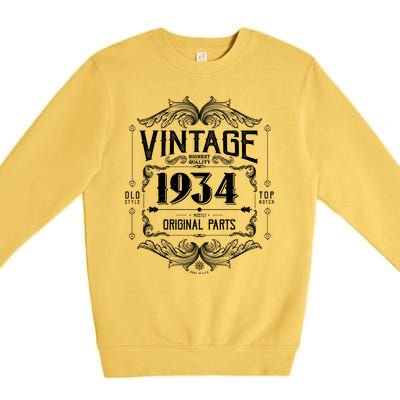 Vintage Old Style Top Notch Mostly Original Parts Whiskey Label 1934 90 Premium Crewneck Sweatshirt