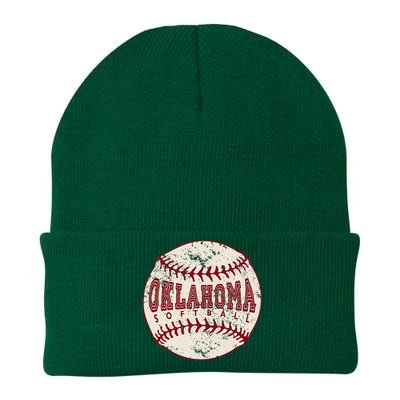 Vintage Oklahoma Softball Ball Knit Cap Winter Beanie