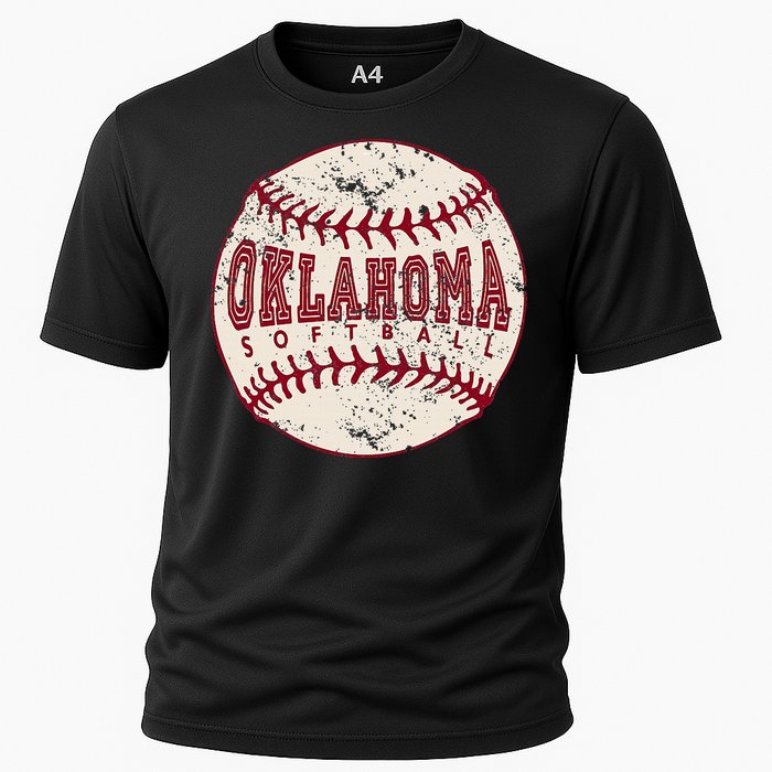 Vintage Oklahoma Softball Ball Cooling Performance Crew T-Shirt