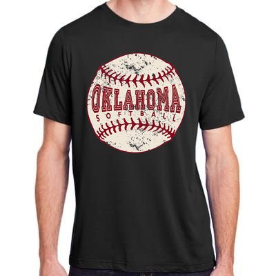 Vintage Oklahoma Softball Ball Adult ChromaSoft Performance T-Shirt