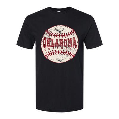 Vintage Oklahoma Softball Ball Softstyle CVC T-Shirt