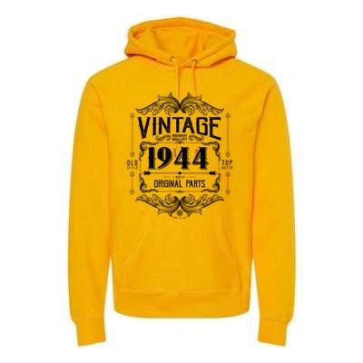 Vintage Old Style Top Notch Mostly Original Parts Whiskey Label 1944 80 Premium Hoodie