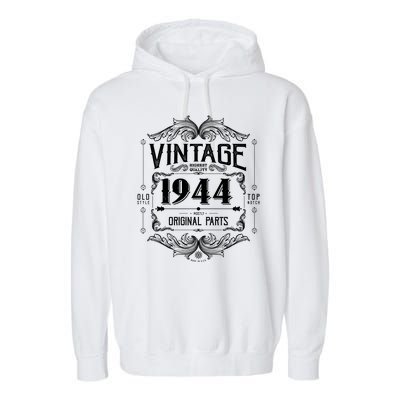 Vintage Old Style Top Notch Mostly Original Parts Whiskey Label 1944 80 Garment-Dyed Fleece Hoodie