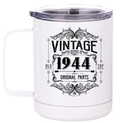 Vintage Old Style Top Notch Mostly Original Parts Whiskey Label 1944 80 12 oz Stainless Steel Tumbler Cup