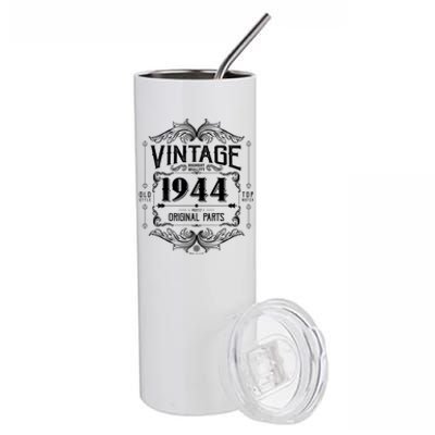 Vintage Old Style Top Notch Mostly Original Parts Whiskey Label 1944 80 Stainless Steel Tumbler