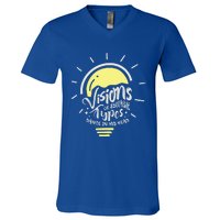 Visions Of Syllable Types Dance In My Head Dyslexia Meaningful Gift V-Neck T-Shirt