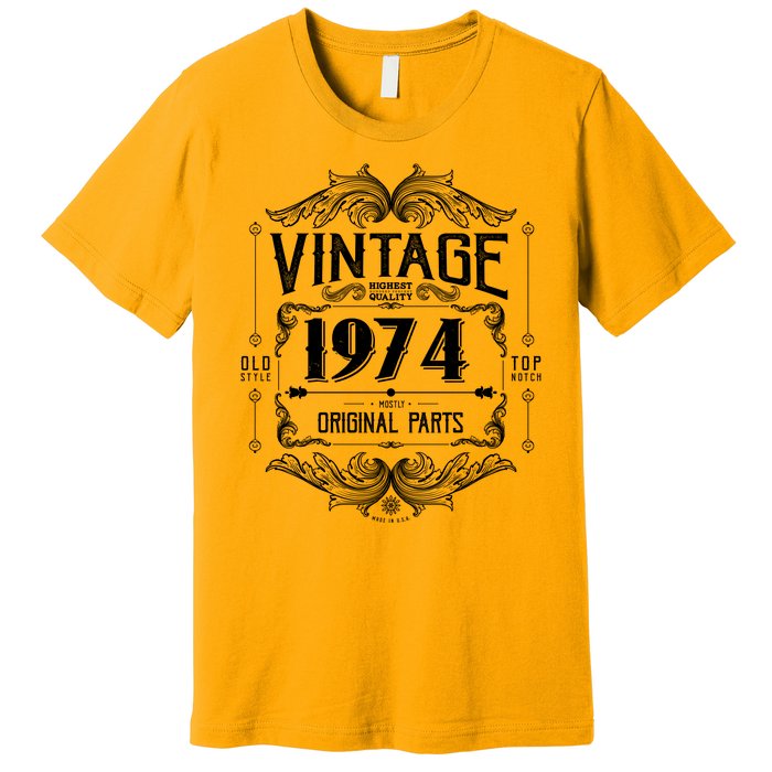 Vintage Old Style Top Notch Mostly Original Parts Whiskey Label 1974 50 Premium T-Shirt