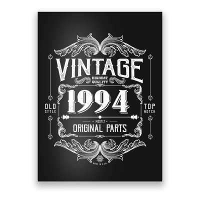 Vintage Old Style Top Notch Mostly Original Parts Whiskey Label 1994 30 Poster